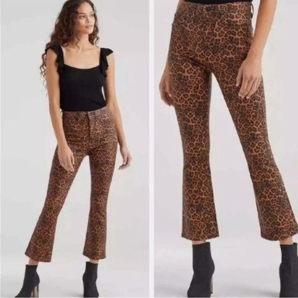 7 For All Mankind Denim - NWT 7 for all Mankind High Waist Slim Kick Animal Print Coated Jeans Boho Casual